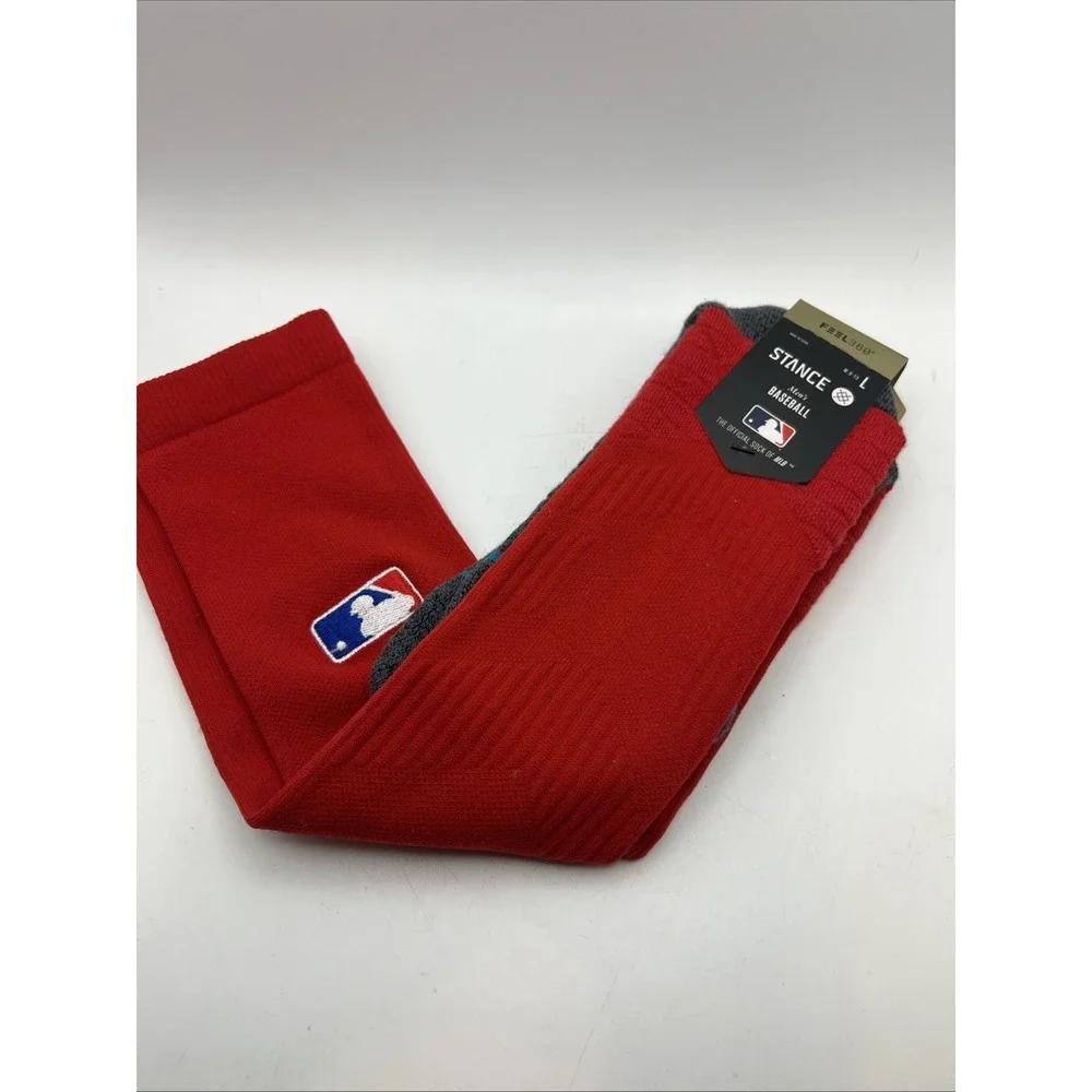 Stance MLB Diamond Pro Solid Color OTC Socks (Red) Size Large RED